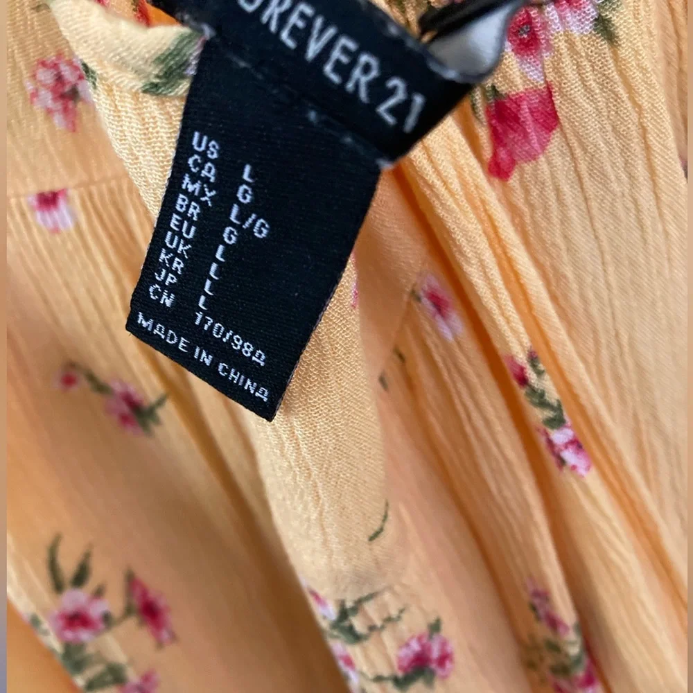 Forever 21 Yellow Floral Print Dress - Picture 5 of 5